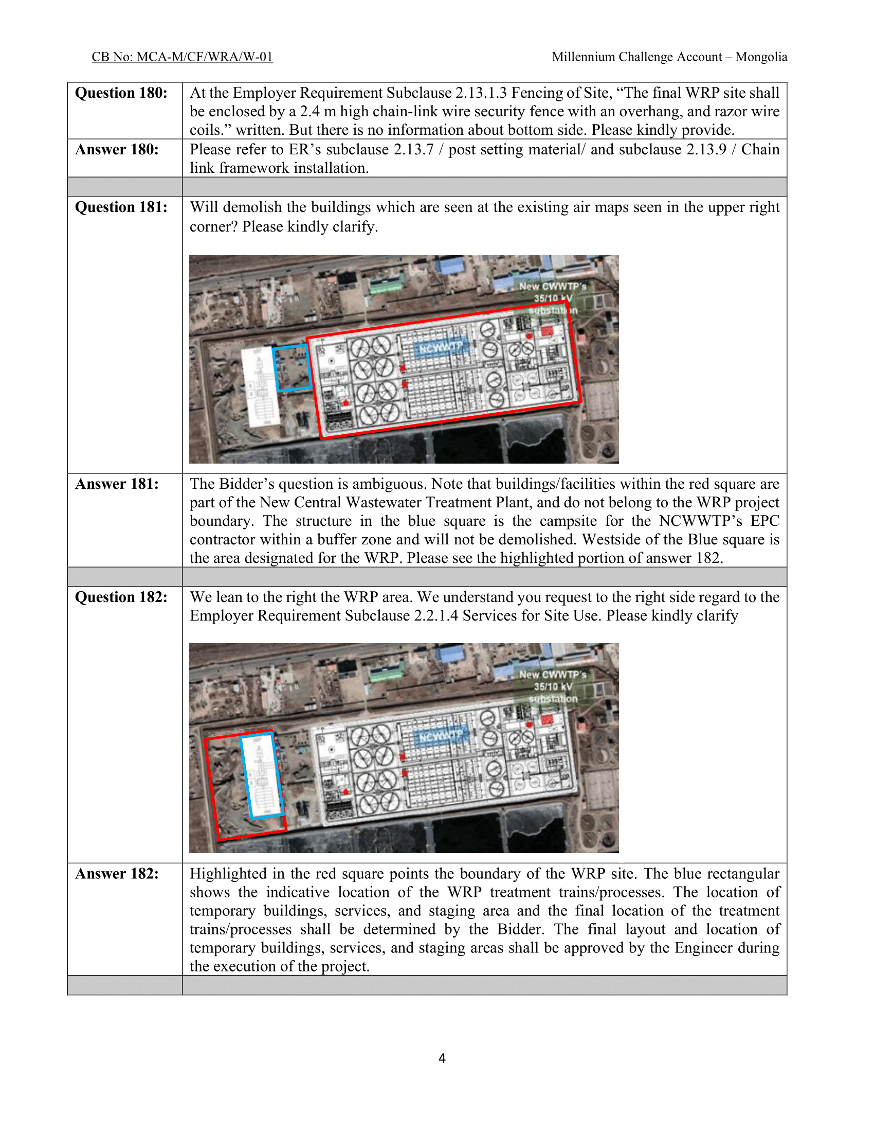 Wastewater Recycling Plant Design Build Clarification 11 (q173 182) Final January 17 2022 4